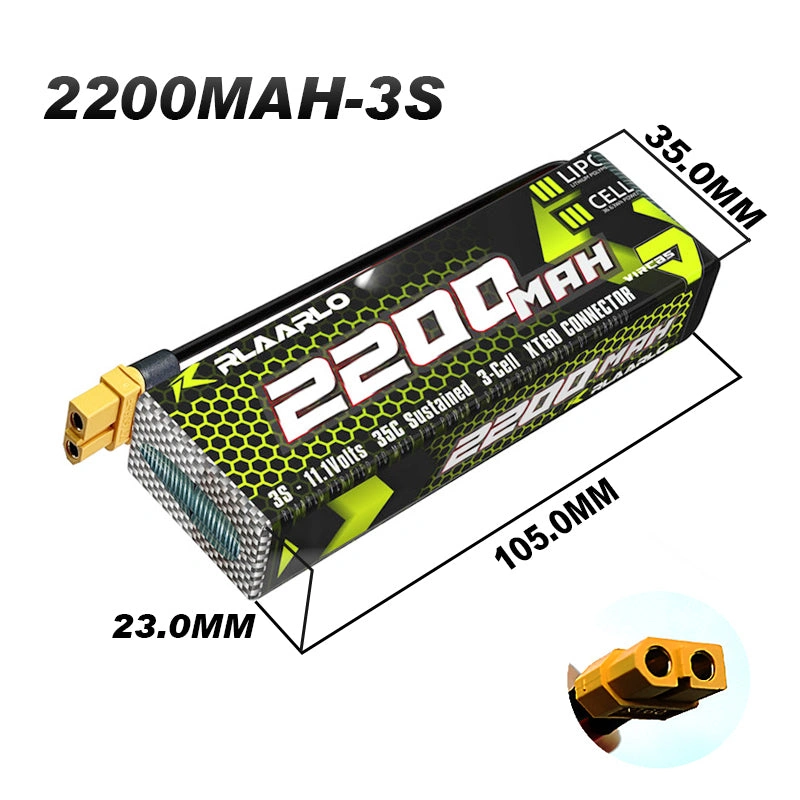 High-Power 3S 11.1V LiPo Battery with Robust XT60 Connector – Ready to Fly!